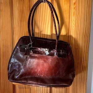 Elegant Brown Leather Handbag